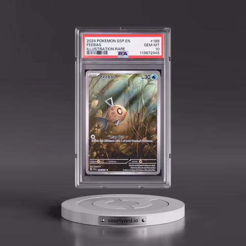 2024 Pokémon Ssp EN-Surging Sparks #198 Feebas - Illustration Rare (PSA 10 GEM MINT)