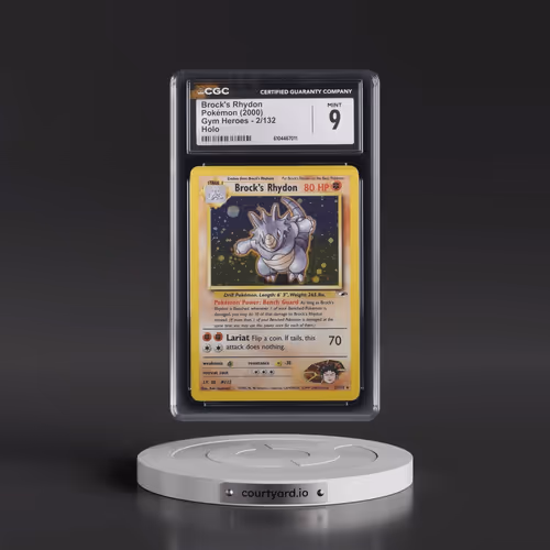 2000 Gym Heroes #2/132 Brock's Rhydon - Holo (CGC 9 MINT)