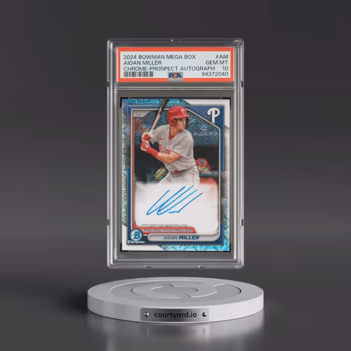 2024 Bowman Mega Box Chrome Bowman Prospect Mega Autographs #AM Aidan Miller (PSA 10 GEM MINT)