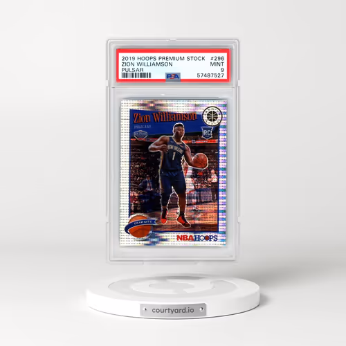 2019 Panini Hoops Premium Stock #296 Zion Williamson - Pulsar (PSA 9 MINT)