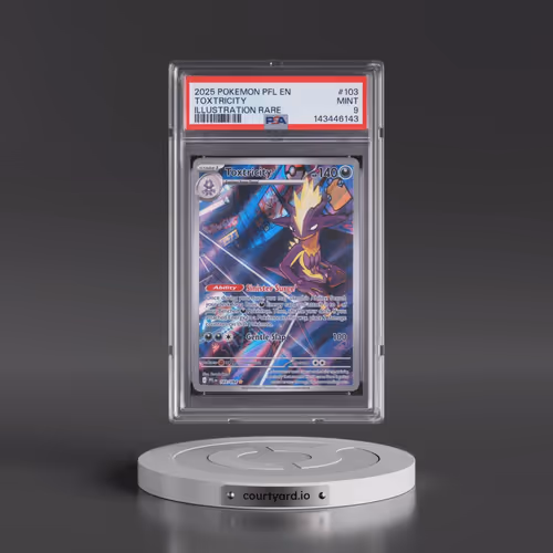 2025 Pokémon Pfl EN-Phantasmal Flames #103 Toxtricity - Illustration Rare (PSA 9 MINT)