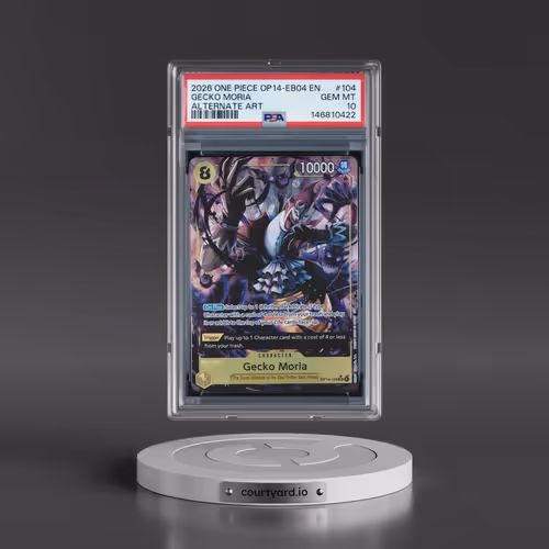 2026 One Piece OP14-EB04-the Azure Sea's Seven #104 Gecko Moria - Alternate Art (PSA 10 GEM MINT)