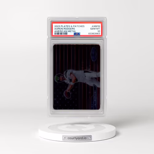 2023 Panini Plates & Patches American Metal #AM18 Aaron Rodgers (PSA 10 GEM MINT)