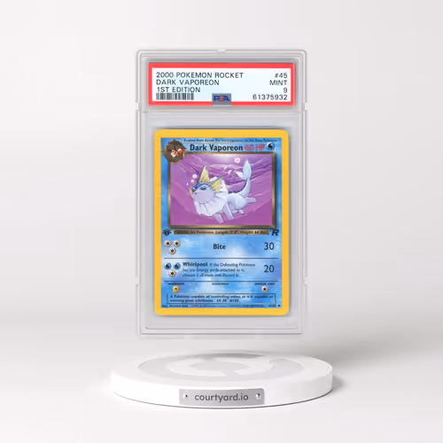 2000 Pokémon Rocket #45 Dark Vaporeon - 1st Edition (PSA 9 MINT)