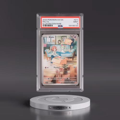 2023 Pokémon Svi EN-Scarlet & Violet #211 Ralts - Illustration Rare (PSA 9 MINT)