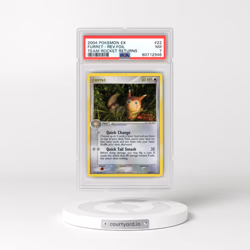 2004 Pokémon EX Team Rocket Returns #22 Furret - Reverse Foil (PSA 7 NM)