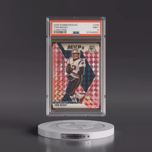 2020 Panini Mosaic #298 Tom Brady - Camo Pink (PSA 9 MINT)