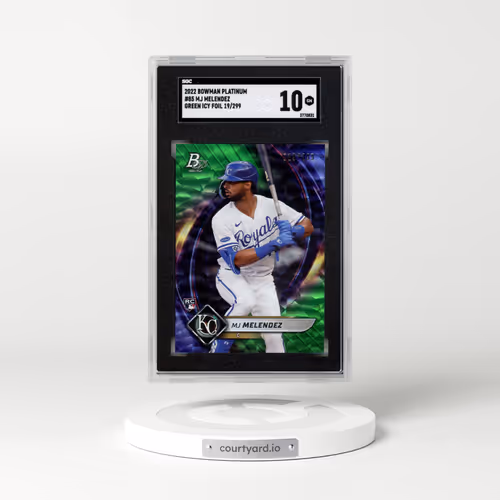 2022 Bowman Platinum #85 Mj Melendez - Green Icy Foil (SGC 10 GEM MINT)
