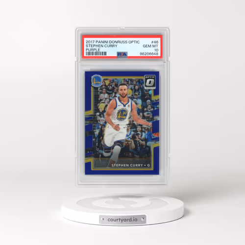 2017 Panini Donruss Optic #46 Stephen Curry - Purple (PSA 10 GEM MINT)