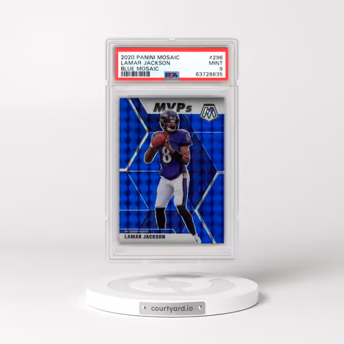 2020 Panini Mosaic #296 Lamar Jackson - Blue Mosaic (PSA 9 MINT)