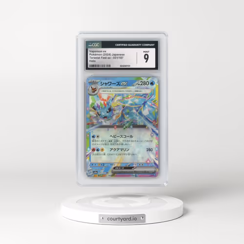 2024 Pokémon Sv8a-Terastal Fest EX #031 Vaporeon EX - Holo (CGC 9 MINT)
