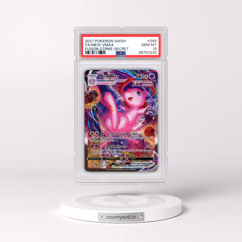 2021 Pokémon Sword & Shield Fusion Strike #269 Mew Vmax - Full Art Secret (PSA 10 GEM MINT)