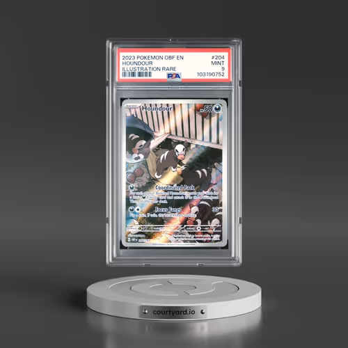 2023 Pokémon Obf EN-Obsidian Flames #204 Houndour - Illustration Rare (PSA 9 MINT)