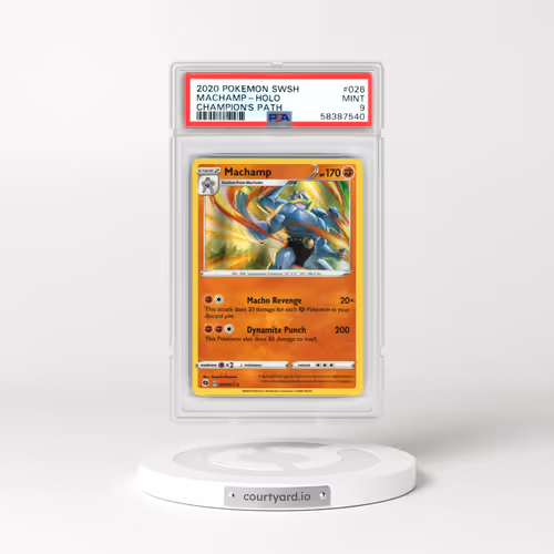 2020 Pokémon Sword & Shield Champion's Path #026 Machamp - Holo (PSA 9 MINT)