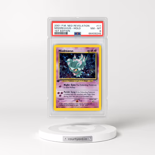 2001 Neo Revelation #11 Misdreavus - 1st Edition Holo (PSA 8 NM-MT)