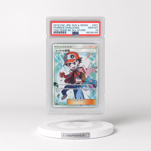 2019 Pokémon Sun & Moon Tag Team GX All Stars #201 Red's Challenge - Full Art (PSA 10 GEM MINT)