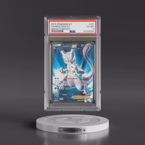 2015 Pokémon XY Breakthrough #157 Mewtwo EX - Holo Full Art (PSA 6 EX-MT)