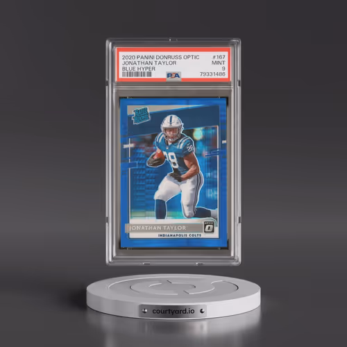 2020 Panini Donruss Optic #167 Jonathan Taylor - Blue Hyper (PSA 9 MINT)