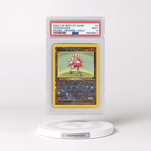 2003 Pokémon Best of Game Promo #2 Hitmonchan - Reverse Foil (PSA 9 MINT)