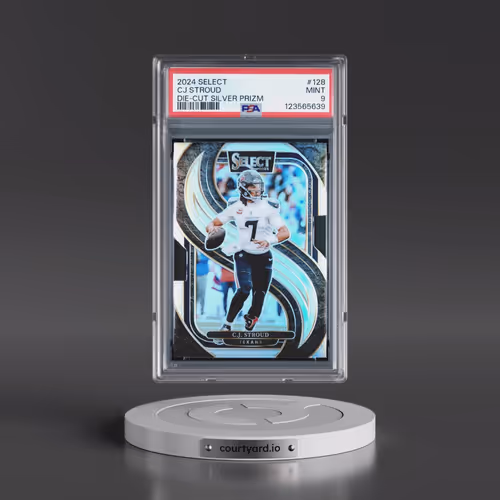 2024 Panini Select #128 CJ Stroud - Die-Cut Silver Prizm (PSA 9 MINT)