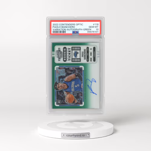 2022 Panini Contenders Optic #118 Paolo Banchero - Variation-Autograph-Green (PSA 10 GEM MINT)