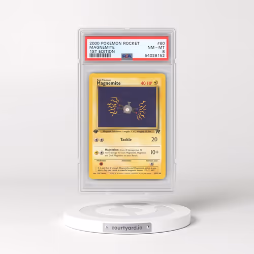 2000 Pokémon Rocket #60 Magnemite - 1st Edition (PSA 8 NM-MT)