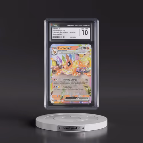 2025 Pokémon Pre EN-Prismatic Evolutions #014 Flareon EX - Holo Surprise Box Exclusive (CGC 10 GEM M