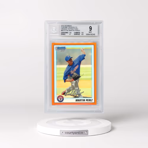 2010 Bowman Chrome Prospects Orange Refractors #BCP119A Martin Perez (BGS 9 MINT)