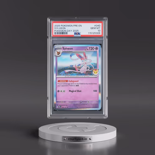 2025 Pokémon Pre EN-Prismatic Evolutions #040 Sylveon - Pokemon Day 2025 (PSA 10 GEM MINT)