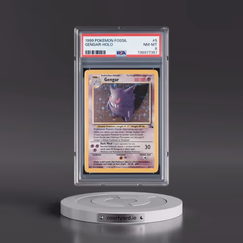 1999 Pokémon Fossil #5 Gengar - Holo (PSA 8 NM-MT)