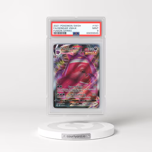 2021 Pokémon Sword & Shield Fusion Strike #157 Gengar Vmax - Full Art (PSA 9 MINT)