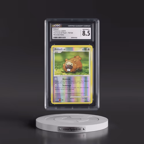 2007 Diamond & Pearl #70/130 Bidoof - Reverse Holo (CGC 8.5 NM-MT+)