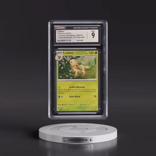 2024 Prismatic Evolutions - PRE EN #005/131 Leafeon - (Cosmos Holo) Costco Exclusive 8-Tin Bundle (C