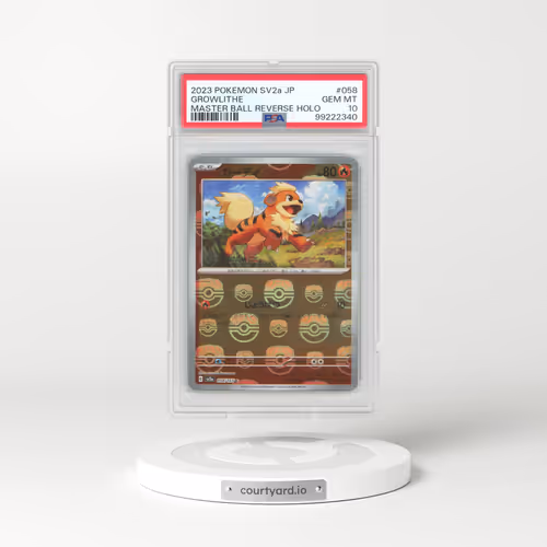 2023 Pokémon Sv2a-Pokemon 151 #058 Growlithe - Reverse Holo Master Ball (PSA 10 GEM MINT)