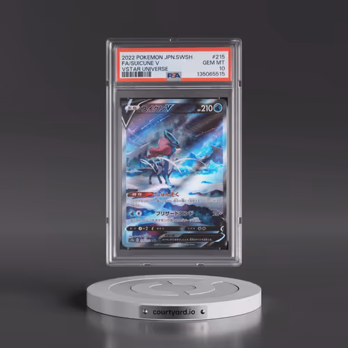2022 Pokémon Sword & Shield Vstar Universe #215 Suicune V - Holo Full Art (PSA 10 GEM MINT)