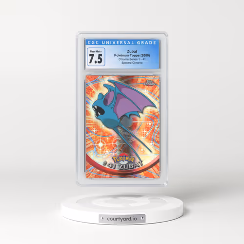 2000 Chrome Series 1 #41 Zubat - Spectra-Chrome (On Back of Card) (Topps Chrome Stamp on Front of Card) (CGC 7.5 NM+)