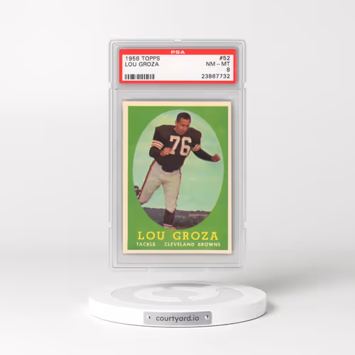 1958 Topps #52 Lou Groza (PSA 8 NM-MT)