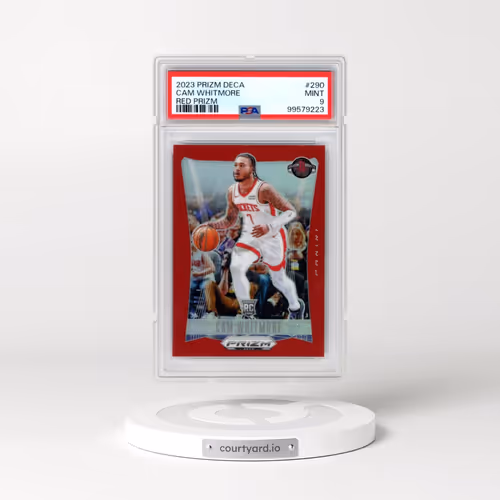 2023 Panini Prizm Deca #290 Cam Whitmore - Red Prizm (PSA 9 MINT)