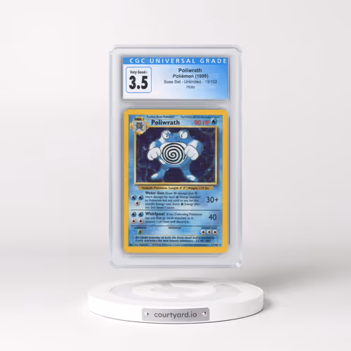 1999 Base Set #13/102 Poliwrath - Holo (CGC 3.5 VG+)