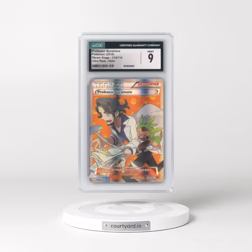 2016 Steam Siege #114/114 Professor Sycamore - Ultra Rare Holo (CGC 9 MINT)