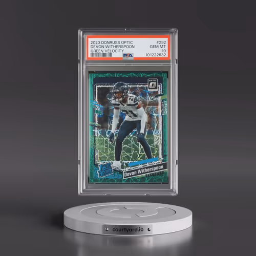 2023 Panini Donruss Optic #292 Devon Witherspoon - Green Velocity (PSA 10 GEM MINT)