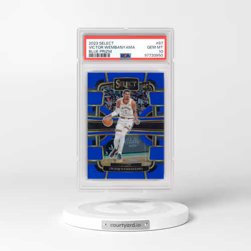 2023 Panini Select #87 Victor Wembanyama - Blue Prizm (PSA 10 GEM MINT)