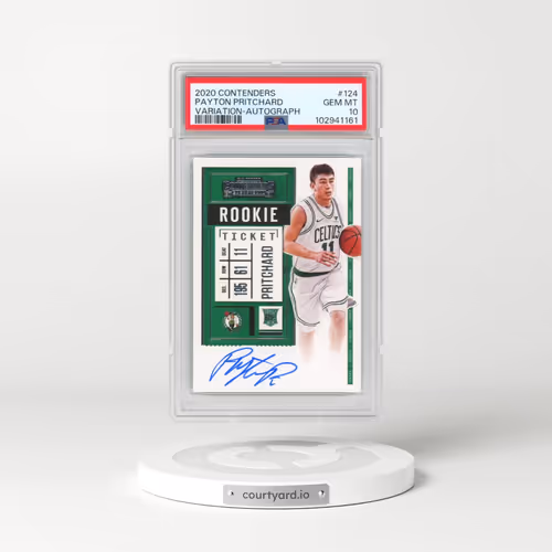 2020 Panini Contenders #124 Payton Pritchard - Variation-Autograph (PSA 10 GEM MINT)