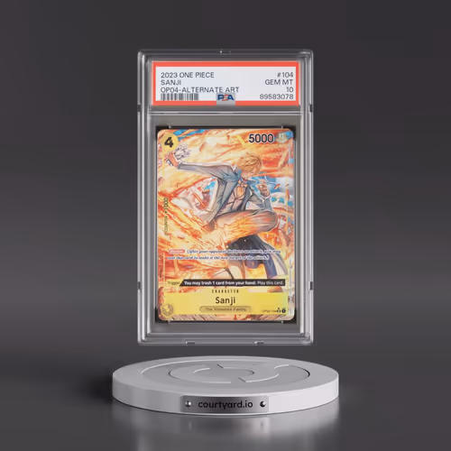 2023 One Piece OP04-Kingdoms of Intrigue #104 Sanji - Alternate Art (PSA 10 GEM MINT)