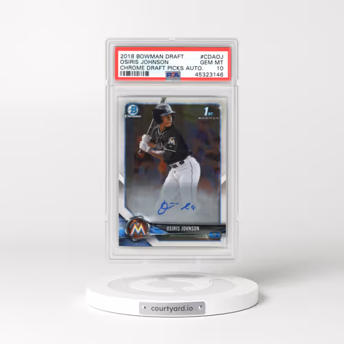 2018 Bowman Draft Chrome Draft Picks Autographs #CDAOJ Osiris Johnson (PSA 10 GEM MINT)