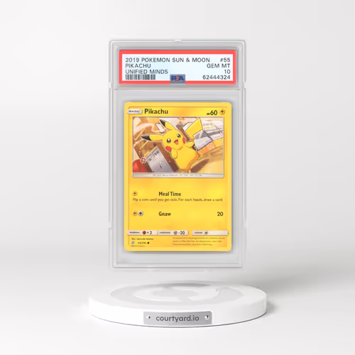 2019 Pokémon Sun & Moon Unified Minds #55 Pikachu (PSA 10 GEM MINT)