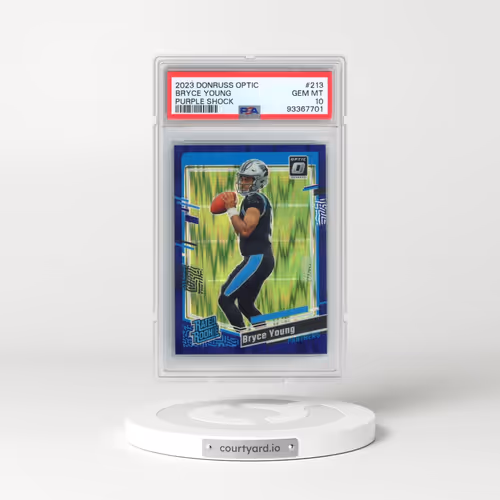 2023 Panini Donruss Optic #213 Bryce Young - Purple Shock (PSA 10 GEM MINT)