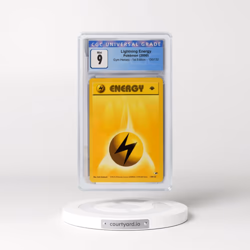 2000 Gym Heroes #130/132 Lightning Energy - 1st Edition 1st Edition (CGC 9 MINT)