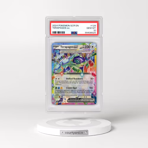 2024 Pokémon Scr EN-Stellar Crown #128 Terapagos EX - Holo (PSA 10 GEM MINT)