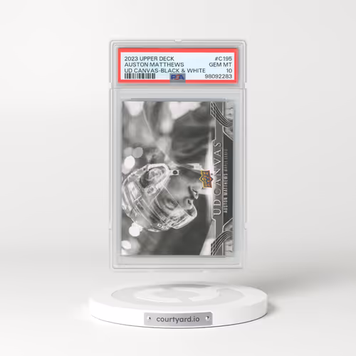 2023 Upper Deck UD Canvas #C195 Auston Matthews - Black & White (PSA 10 GEM MINT)